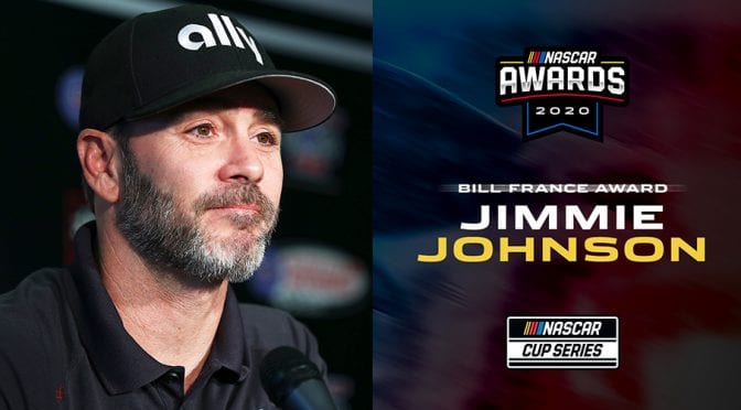 Featured Image for Johnson earns Bill France Award of Excellence after final full-time NASCAR season