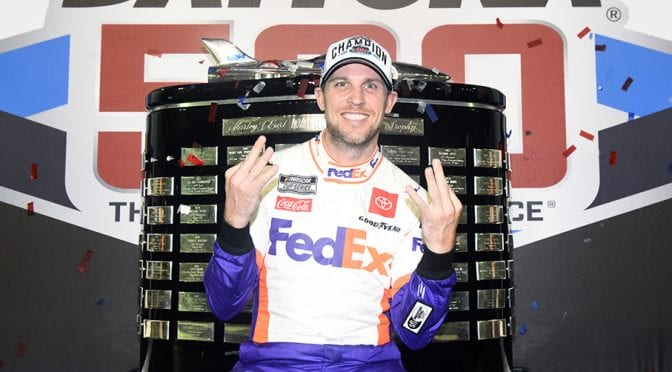 Featured Image for Joe Gibbs Racing announces extensions with Denny Hamlin, FedEx