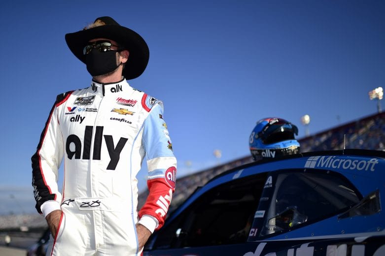 DARLINGTON, SOUTH CAROLINA - SEPTEMBER 06: Jimmie Johnson, driver of the #48 Ally Throwback Chevrolet, waits on the grid prior to the NASCAR Cup Series Cook Out Southern 500 at Darlington Raceway on September 06, 2020 in Darlington, South Carolina. (Photo by Jared C. Tilton/Getty Images) | Getty Images