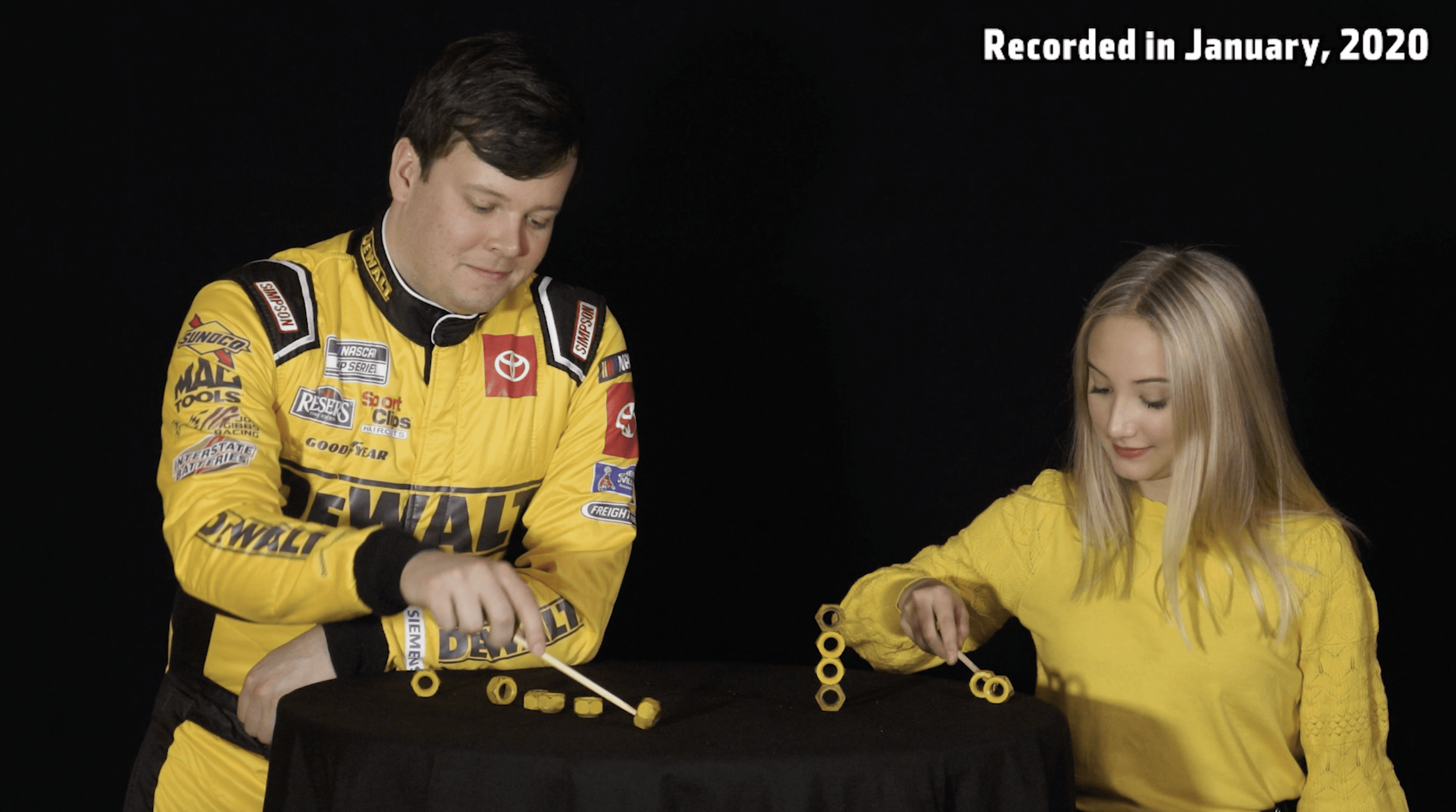 Lug Nut Tower Challenge with NASCAR Drivers NASCAR