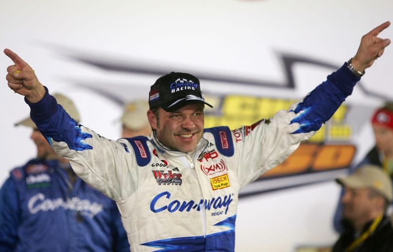 DAYTONA, FL - FEBRUARY 16:  Jack Sprague, driver of the #60 Con-Way Freight Toyota, celebrates in victory lane after winning the NASCAR Craftsman Truck Series Chevy Silverado HD 250 at Daytona International Speedway on February 16, 2007 in Daytona, Florida.  (Photo by Chris McGrath/Getty Images for NASCAR) | Getty Images