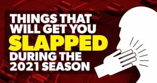 @nascarcasm: Things that will get you slapped in 2021