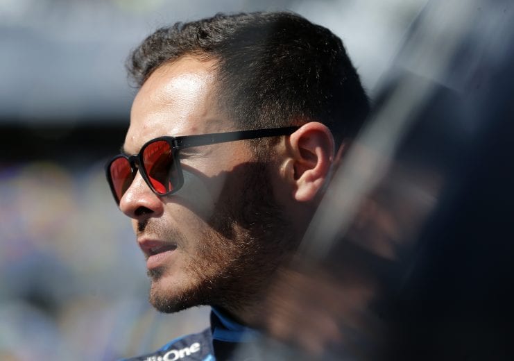 DAYTONA BEACH, FLORIDA - FEBRUARY 09: Kyle Larson, driver of the #42 Credit One Bank Chevrolet, stands on the grid  during qualifying for the NASCAR Cup Series 62nd Annual Daytona 500 at Daytona International Speedway on February 09, 2020 in Daytona Beach, Florida. (Photo by Brian Lawdermilk/Getty Images) | Getty Images
