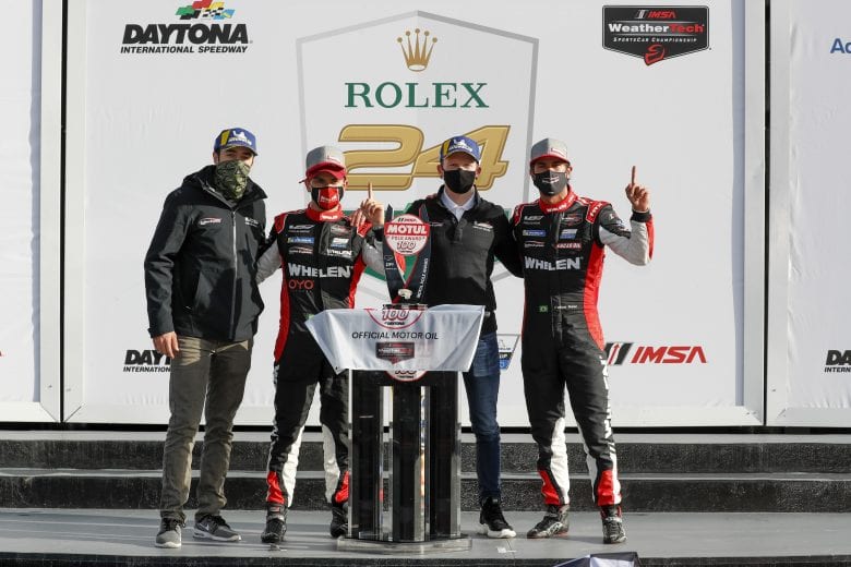 #31 Whelen Engineering Racing Cadillac DPi, DPi: Chase Elliott, Mike Conway, Felipe Nasr, Pipo Derani, victory lane