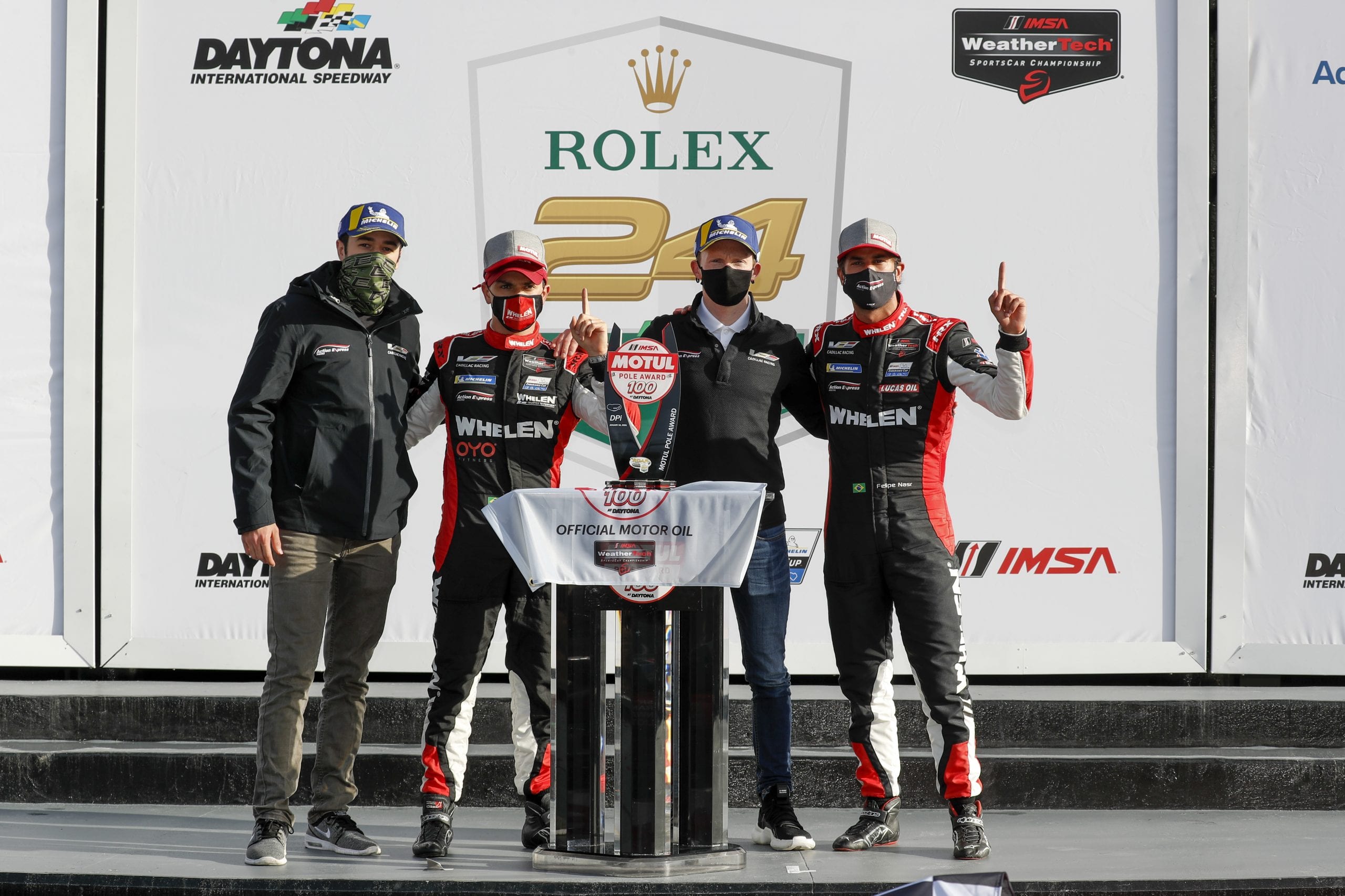 #31 Whelen Engineering Racing Cadillac DPi, DPi: Chase Elliott, Mike Conway, Felipe Nasr, Pipo Derani, victory lane