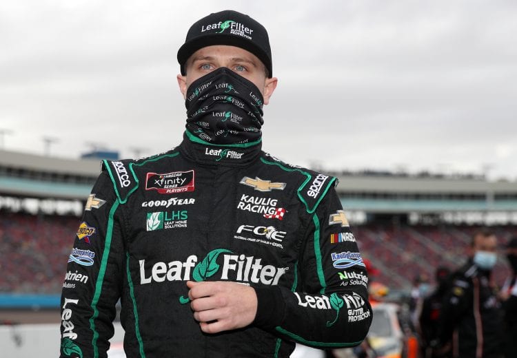 AVONDALE, ARIZONA - NOVEMBER 07: Justin Haley, driver of the #11 LeafFilter Gutter Protection Chevrolet, waits on the grid prior to the NASCAR Xfinity Series Desert Diamond Casino West Valley 200 at Phoenix Raceway on November 07, 2020 in Avondale, Arizona. (Photo by Chris Graythen/Getty Images) | Getty Images
