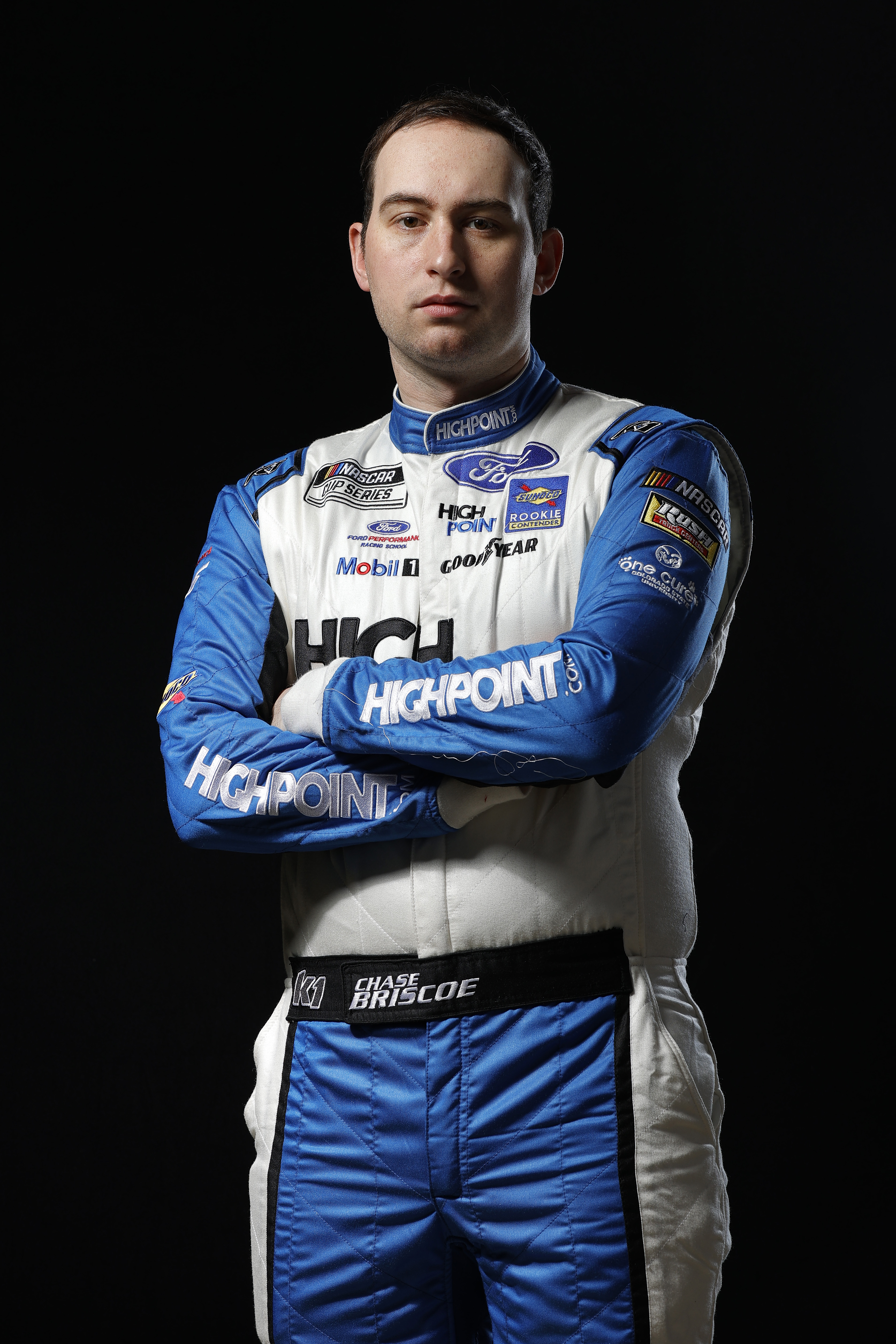 CHARLOTTE, NORTH CAROLINA - JANUARY 19: NASCAR driver Chase Briscoe poses for a photo during the 2021 NASCAR Production Days at FOX Sports Studios on January 19, 2021 in Charlotte, North Carolina. (Photo by Jared C. Tilton/Getty Images) | Getty Images