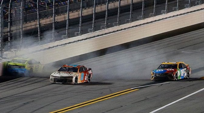 Featured image for Friends, but frazzled: Chase Elliott, Ryan Blaney process last-lap Clash crash