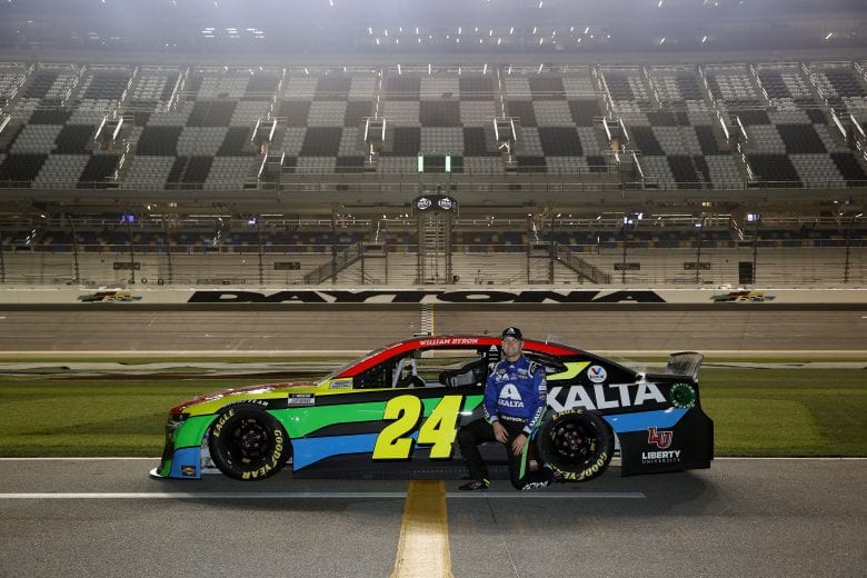 DAYTONA BEACH, FLORIDA - FEBRUARY 10: William Byron, driver of the #24 Axalta Chevrolet, poses for photos during qualifying for the NASCAR Cup Series 63rd Annual Daytona 500 at Daytona International Speedway on February 10, 2021 in Daytona Beach, Florida. (Photo by Jared C. Tilton/Getty Images) | Getty Images