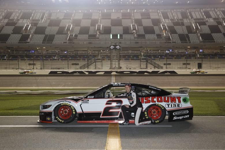 DAYTONA BEACH, FLORIDA - FEBRUARY 10: Brad Keselowski, driver of the #2 Discount Tire Ford, poses for photos during qualifying for the NASCAR Cup Series 63rd Annual Daytona 500 at Daytona International Speedway on February 10, 2021 in Daytona Beach, Florida. (Photo by Jared C. Tilton/Getty Images) | Getty Images