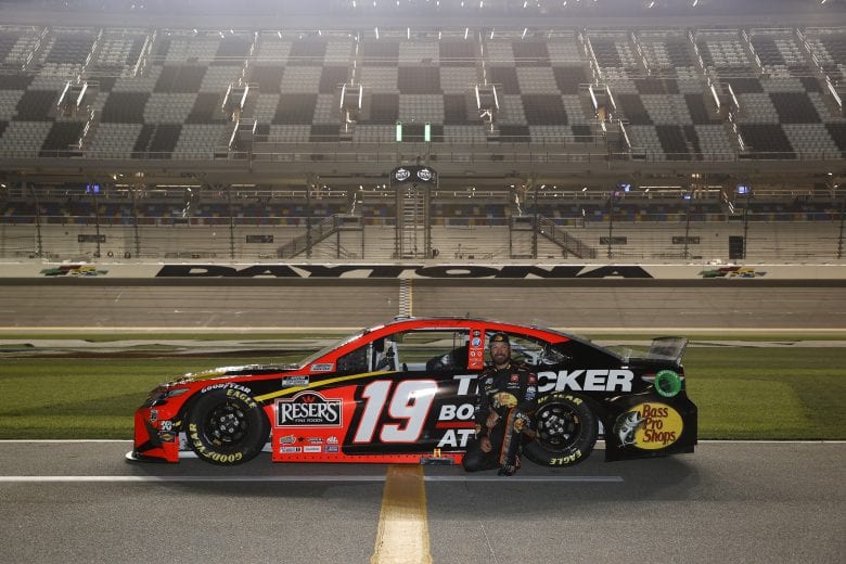 DAYTONA BEACH, FLORIDA - FEBRUARY 10: Martin Truex Jr., driver of the #19 Bass Pro Shops Toyota, poses for photos during qualifying for the NASCAR Cup Series 63rd Annual Daytona 500 at Daytona International Speedway on February 10, 2021 in Daytona Beach, Florida. (Photo by Jared C. Tilton/Getty Images) | Getty Images