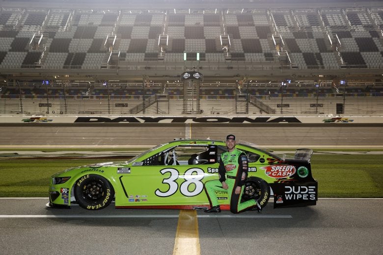 DAYTONA BEACH, FLORIDA - FEBRUARY 10: Anthony Alfredo, driver of the #38 Speedy Cash Ford, poses for photos during qualifying for the NASCAR Cup Series 63rd Annual Daytona 500 at Daytona International Speedway on February 10, 2021 in Daytona Beach, Florida. (Photo by Jared C. Tilton/Getty Images) | Getty Images