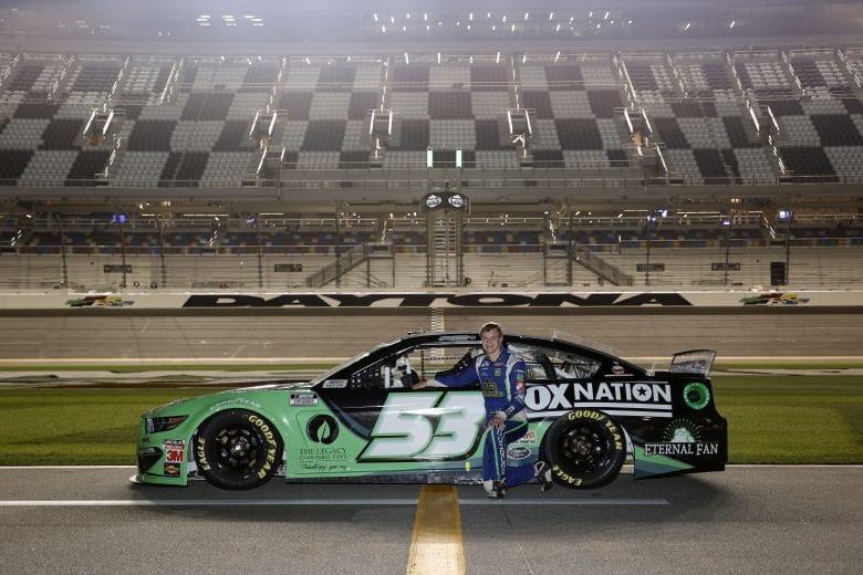 DAYTONA BEACH, FLORIDA - FEBRUARY 10: Joey Gase, driver of the #53 Page Construction Ford, poses for photos during qualifying for the NASCAR Cup Series 63rd Annual Daytona 500 at Daytona International Speedway on February 10, 2021 in Daytona Beach, Florida. (Photo by Jared C. Tilton/Getty Images) | Getty Images