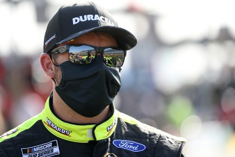 LAS VEGAS, NEVADA - SEPTEMBER 27: Matt DiBenedetto, driver of the #21 Menards/Duracell Ford, looks on prior to the NASCAR Cup Series South Point 400 at Las Vegas Motor Speedway on September 27, 2020 in Las Vegas, Nevada. (Photo by Chris Graythen/Getty Images) | Getty Images