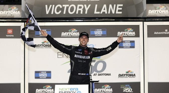 Featured image for Ben Rhodes roars to overtime victory in Trucks’ season opener at Daytona