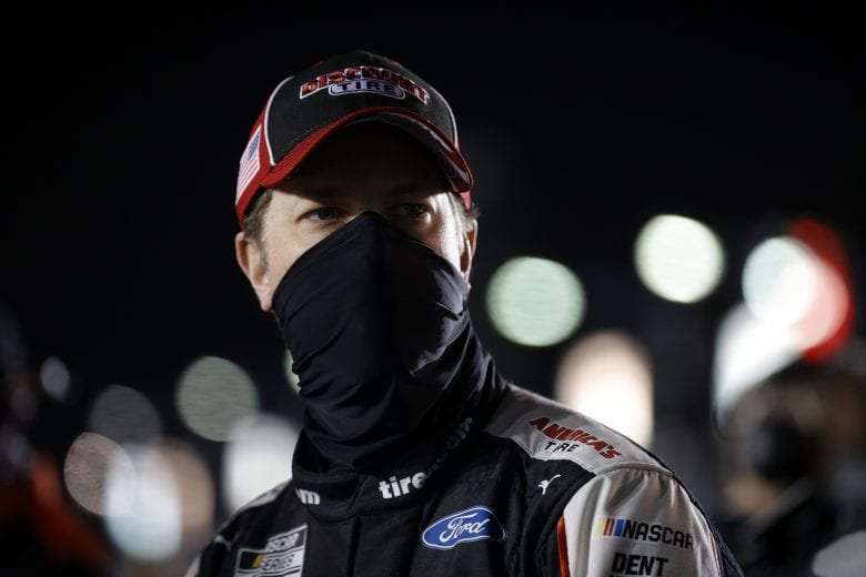 DAYTONA BEACH, FLORIDA - FEBRUARY 10: Brad Keselowski, driver of the #2 Discount Tire Ford, waits on the grid during qualifying for the NASCAR Cup Series 63rd Annual Daytona 500 at Daytona International Speedway on February 10, 2021 in Daytona Beach, Florida. (Photo by Chris Graythen/Getty Images) | Getty Images