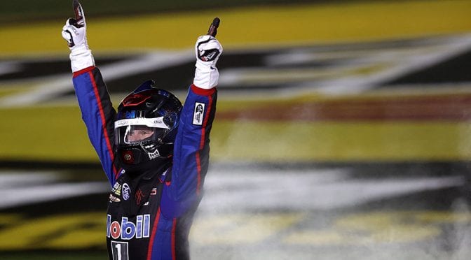 Featured Image for John Hunter Nemechek holds off Kyle Busch for Truck Series win at Las Vegas