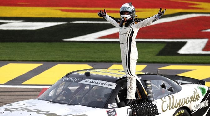 Featured Image for Now a full-hearted full-timer, AJ Allmendinger rolls to Xfinity victory at Las Vegas