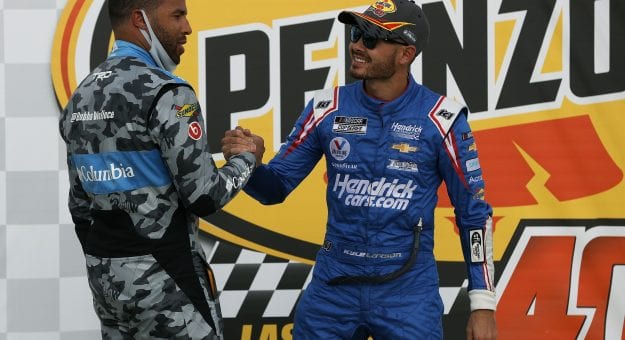 Bubba visits Larson in Victory Lane; more Vegas photos