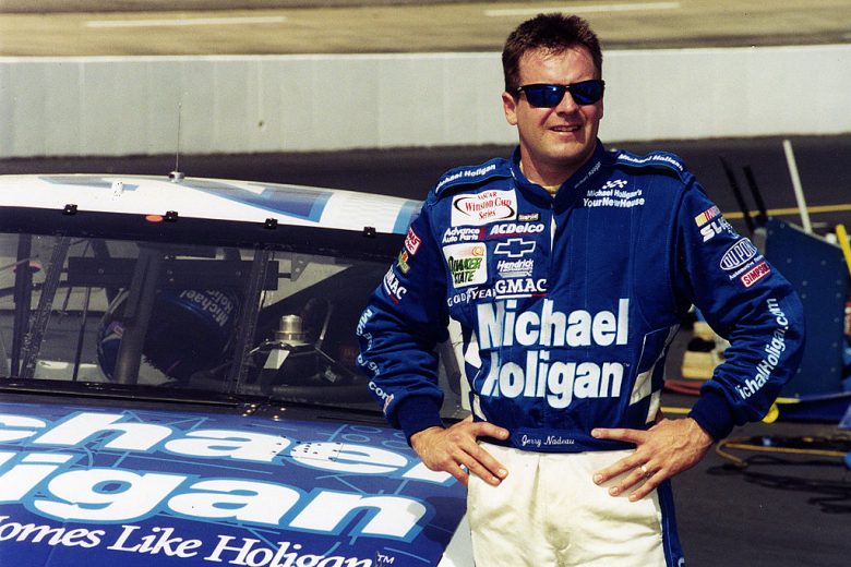 UNKNOWN — 2000:  Jerry Nadeau of Danbury, CT, drove the Michael Holigan.com Chevrolet for car owner Rick Hendrick during the NASCAR Cup season, scoring one victory and five top 10 finishes in 34 races.  (Photo by ISC Images & Archives via Getty Images)
