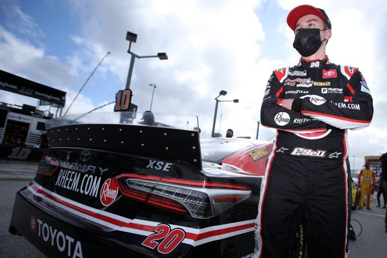 HOMESTEAD, FLORIDA - FEBRUARY 28:Christopher Bell, driver of the #20 Rheem Toyota, waits on the grid prior to the NASCAR Cup Series Dixie Vodka 400 at Homestead-Miami Speedway on February 28, 2021 in Homestead, Florida. (Photo by Sean Gardner/Getty Images) | Getty Images