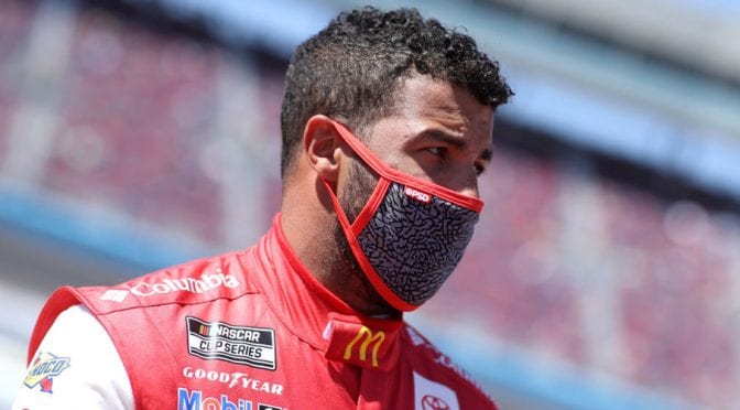 Featured image for Bubba Wallace reacts to first time in Next Gen car at Richmond test