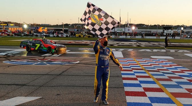 Featured Image for Justin Allgaier holds off Truex for Xfinity Series victory at Atlanta