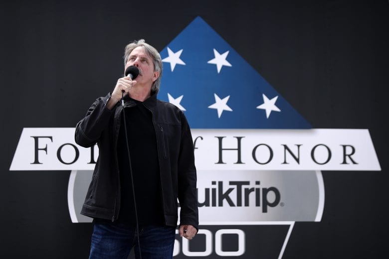 HAMPTON, GEORGIA - MARCH 21: Comedian Jeff Foxworthy performs prior to the NASCAR Cup Series Folds of Honor QuikTrip 500 at Atlanta Motor Speedway on March 21, 2021 in Hampton, Georgia. (Photo by Sean Gardner/Getty Images) | Getty Images