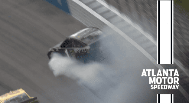 Restart madness: Kurt Busch gets turned by Hamlin after restart stack up