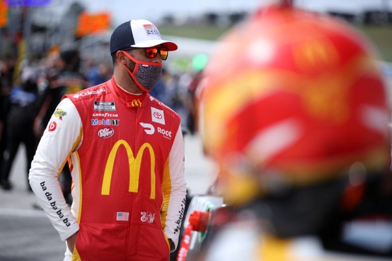 HAMPTON, GEORGIA - MARCH 21: Bubba Wallace, driver of the #23 McDonalds Toyota, waits on the grid prior to the NASCAR Cup Series Folds of Honor QuikTrip 500 at Atlanta Motor Speedway on March 21, 2021 in Hampton, Georgia. (Photo by Sean Gardner/Getty Images) | Getty Images