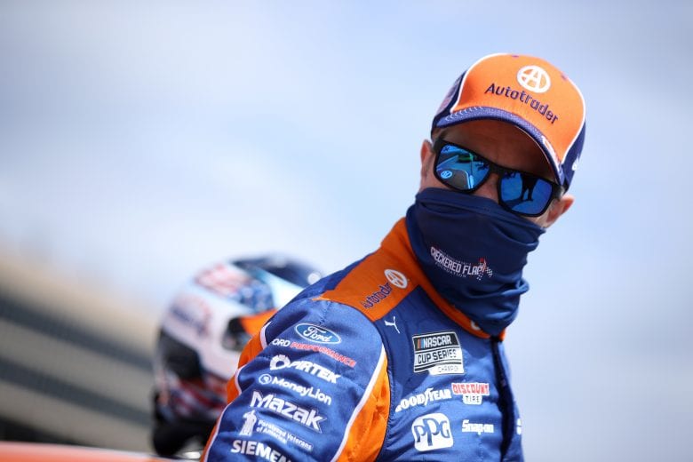 HAMPTON, GEORGIA - MARCH 21: Brad Keselowski, driver of the #2 Autotrader Ford, waits on the grid prior to the NASCAR Cup Series Folds of Honor QuikTrip 500 at Atlanta Motor Speedway on March 21, 2021 in Hampton, Georgia. (Photo by Sean Gardner/Getty Images) | Getty Images