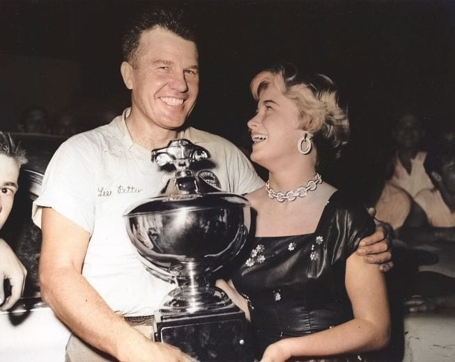 1953: Lee Petty won the 200-lap race at Atlantic Rural Fairgrounds (now Richmond International Raceway) in 1953 on a rutted and rough half-mile dirt oval. (Photo by ISC Archives/CQ-Roll Call Group via Getty Images)