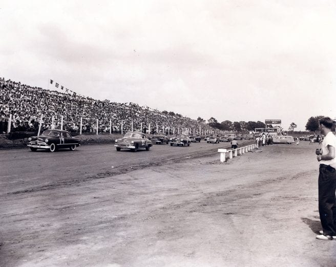 CHARLOTTE, NC - JUNE 19, 1949: Bill France, Sr. changes the name of NASCAR's top series from
