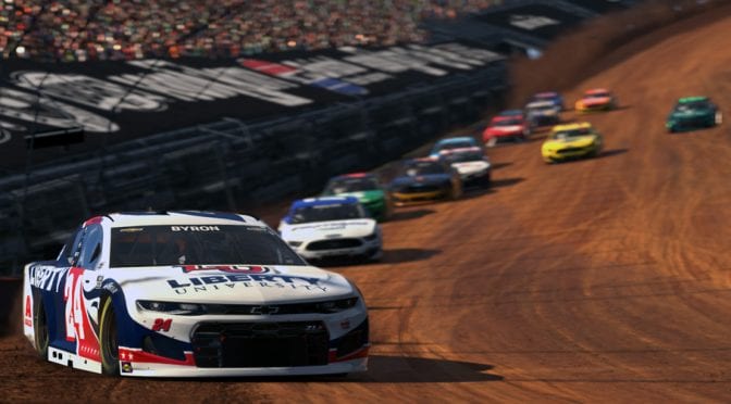 Featured Image for William Byron wins eNASCAR iRacing Pro Invitational Series opener on virtual Bristol dirt