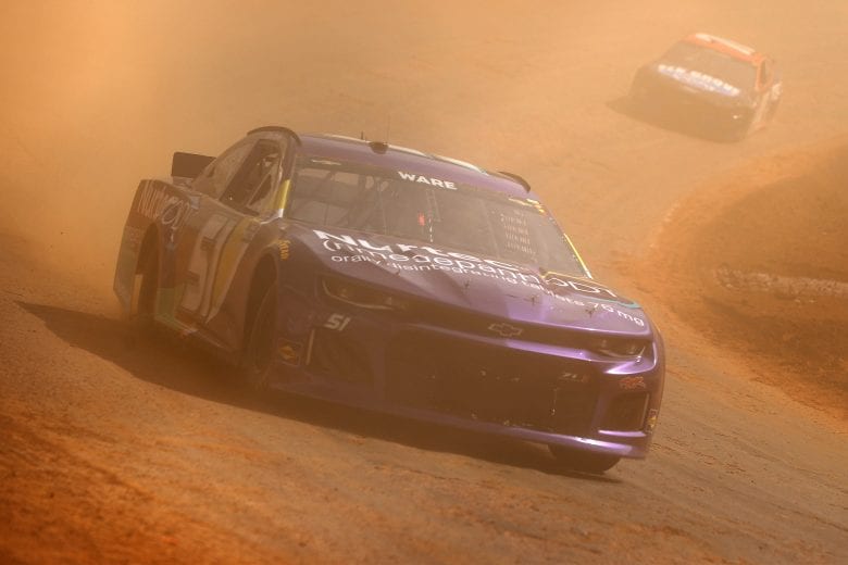 BRISTOL, TENNESSEE - MARCH 26: Cody Ware, driver of the #51 Nurtec ODT Chevrolet, drives during practice for the NASCAR Cup Series Food City Dirt Race at Bristol Motor Speedway on March 26, 2021 in Bristol, Tennessee. (Photo by Jared C. Tilton/Getty Images) | Getty Images