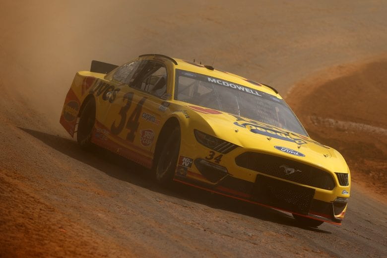 BRISTOL, TENNESSEE - MARCH 26: Michael McDowell, driver of the #34 Love's Travel Stops Ford, drives during practice for the NASCAR Cup Series Food City Dirt Race at Bristol Motor Speedway on March 26, 2021 in Bristol, Tennessee. (Photo by Jared C. Tilton/Getty Images) | Getty Images