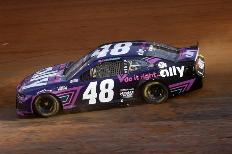 BRISTOL, TENNESSEE - MARCH 26: Alex Bowman, driver of the #48 Ally Chevrolet, drives during practice for the NASCAR Cup Series Food City Dirt Race at Bristol Motor Speedway on March 26, 2021 in Bristol, Tennessee. (Photo by Chris Graythen/Getty Images) | Getty Images