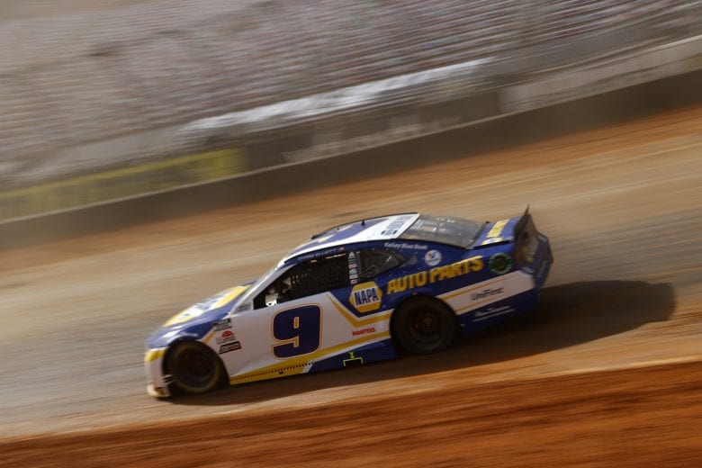 BRISTOL, TENNESSEE - MARCH 26: Chase Elliott, driver of the #9 NAPA Auto Parts Chevrolet, drives during practice for the NASCAR Cup Series Food City Dirt Race at Bristol Motor Speedway on March 26, 2021 in Bristol, Tennessee. (Photo by Chris Graythen/Getty Images) | Getty Images