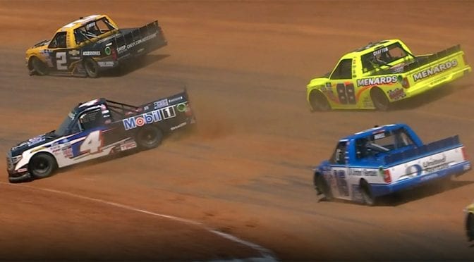 Featured image for Nemechek-Crafton incident sparks tempers in garage after Trucks’ Bristol dirt race