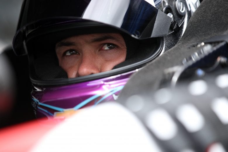 HAMPTON, GEORGIA - MARCH 21: Kyle Larson, driver of the #5 HendrickCars.com Chevrolet, sits in his car prior to the NASCAR Cup Series Folds of Honor QuikTrip 500 at Atlanta Motor Speedway on March 21, 2021 in Hampton, Georgia. (Photo by Sean Gardner/Getty Images) | Getty Images