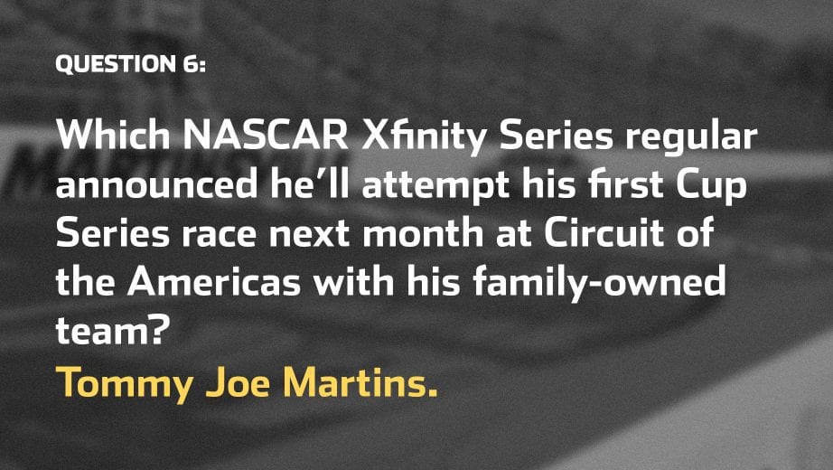 Race Day News Trivia: Off-Week Edition | NASCAR