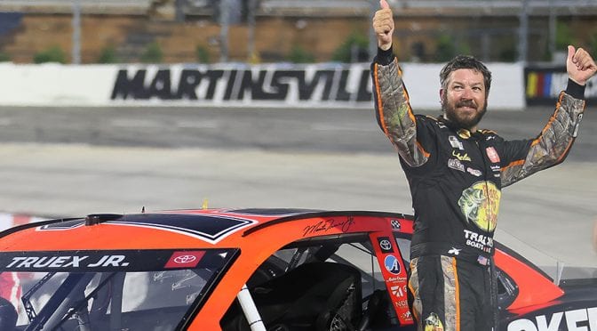 Featured image for Martin Truex Jr. rallies past Hamlin for Martinsville victory