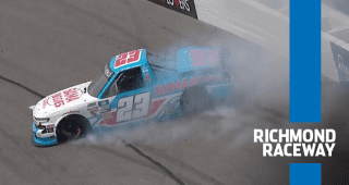 Chase Purdy makes contact with wall at Richmond