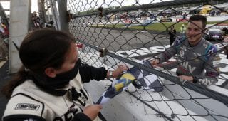 Alex Bowman grabs the checkered flag at Richmond