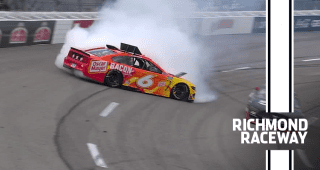 Ryan Newman gets tagged by Austin Cindric, spins at Richmond