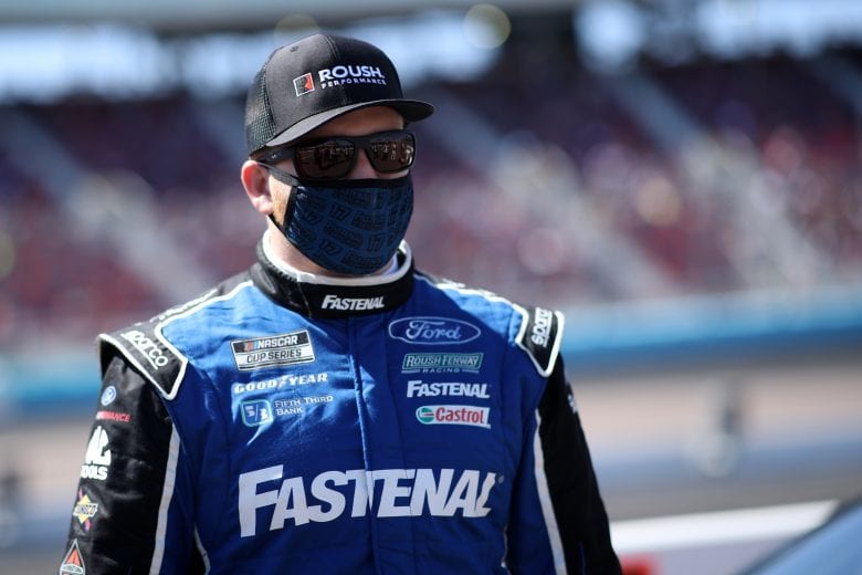 AVONDALE, ARIZONA - MARCH 14: Chris Buescher, driver of the #17 Roush Performance Ford, waits on the grid prior to the NASCAR Cup Series Instacart 500 at Phoenix Raceway on March 14, 2021 in Avondale, Arizona. (Photo by Sean Gardner/Getty Images) | Getty Images