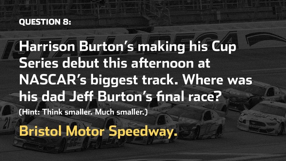 2021 Apr 25 Steveluvender Race Day Trivia Talladega 17