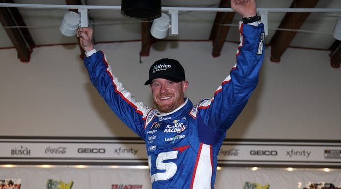 Featured Image for Dale Earnhardt Jr., Bubba Wallace, others congratulate Jeb Burton on first Xfinity win