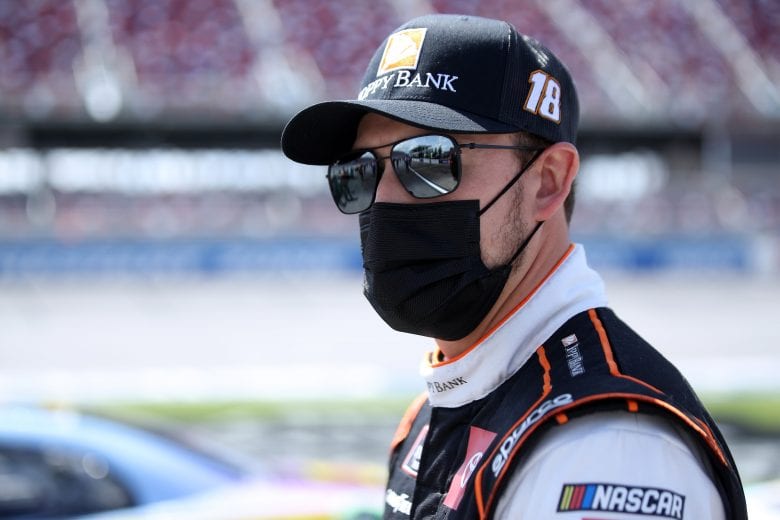 TALLADEGA, ALABAMA - APRIL 24: Daniel Hemric, driver of the #18 Poppy Bank Toyota, walks the grid prior to the NASCAR Xfinity Series Ag-Pro 300 at Talladega Superspeedway on April 24, 2021 in Talladega, Alabama. (Photo by Sean Gardner/Getty Images) | Getty Images