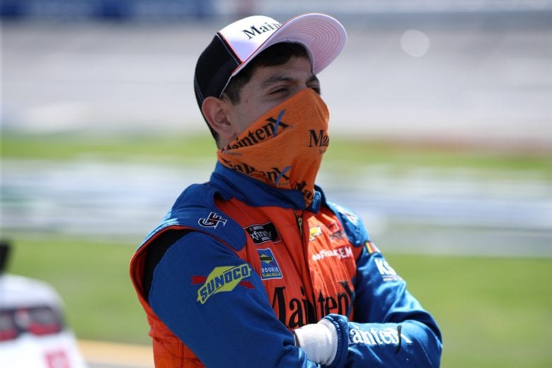 TALLADEGA, ALABAMA - APRIL 24: Ryan Vargas, driver of the #6 MaintenX Chevrolet, waits on the grid prior to the NASCAR Xfinity Series Ag-Pro 300 at Talladega Superspeedway on April 24, 2021 in Talladega, Alabama. (Photo by Sean Gardner/Getty Images) | Getty Images
